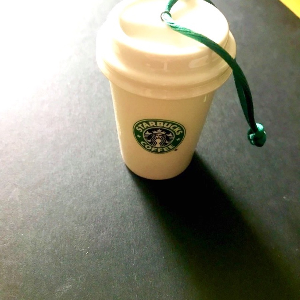 OLD LOGO ! Collectible Starbucks Cup Ornament  1992 w Old Logo w outer circle